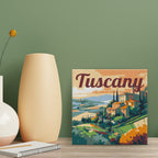 Mini pintura por números de 20x20 cm con marco Verano en Toscana