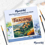 Mini pintura por números de 20x20 cm con marco Verano en Toscana