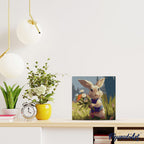 Mini Paint By Numbers 20X20Cm With Frame Rabbit And Wildflowers