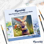 Mini Paint By Numbers 20X20Cm With Frame Rabbit And Wildflowers