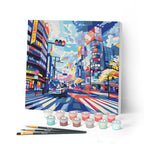 Mini Paint by Numbers 20X20Cm With Frame Shibuya Pop Art
