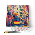 Mini Peinture Par Numéros 20X20Cm Avec Cadre Bus De La Ville De Tokyo