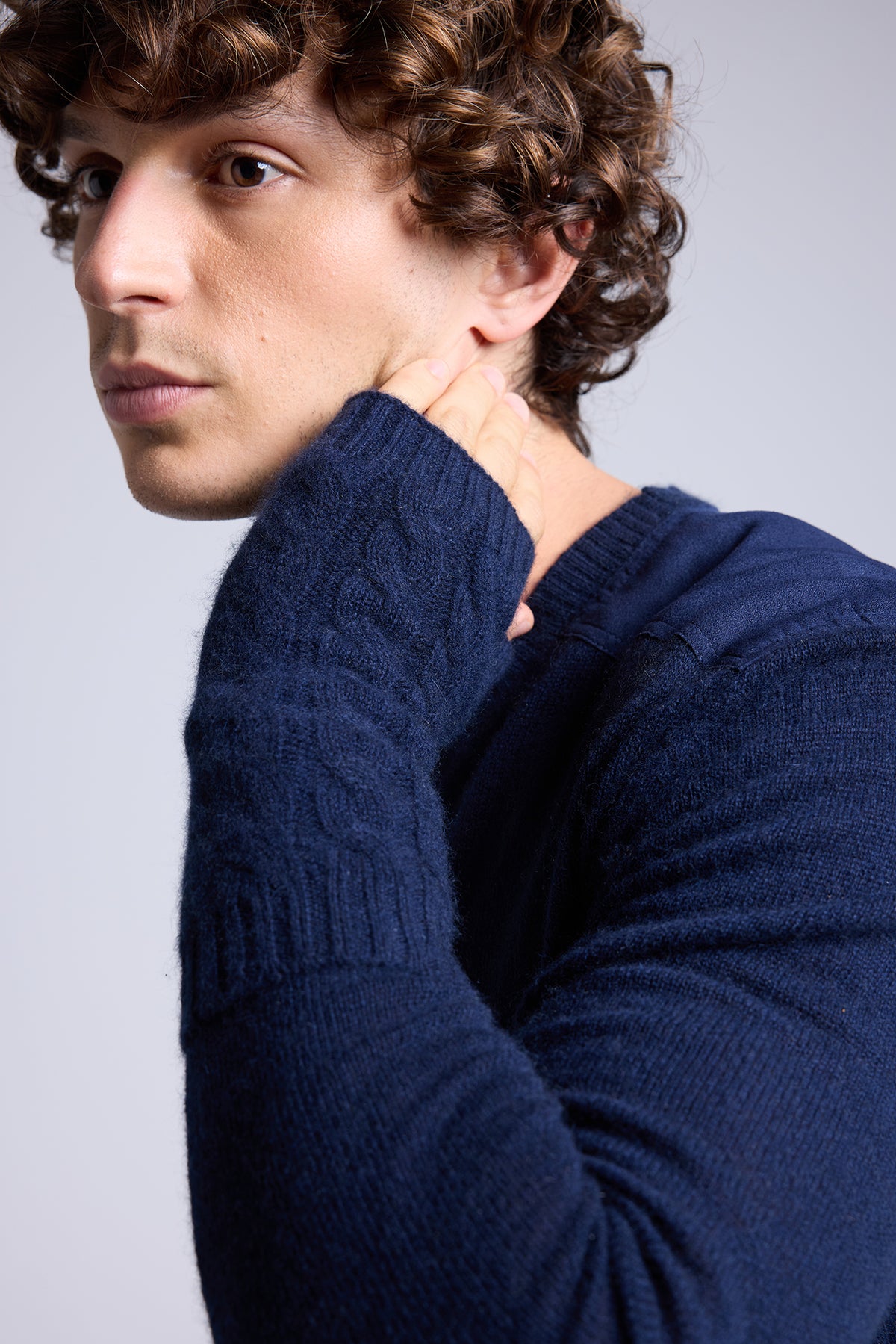 Muffole Unisex Sfez - Blu Marino - Misto - 100% Cashmere