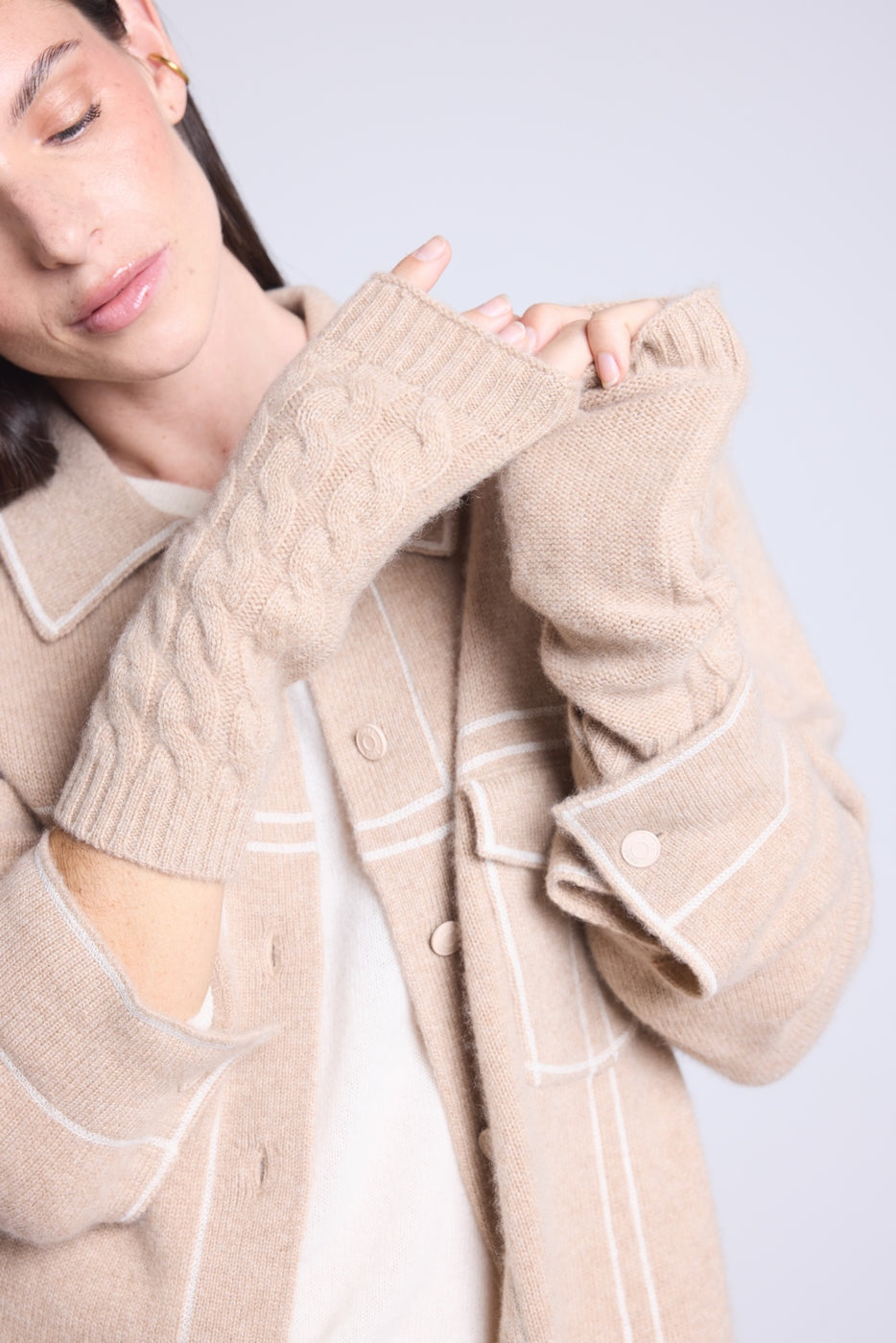 Mitones unisex Sfez - Beige crema - Mixto