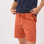 Shorts in cotone - Rosso mattone