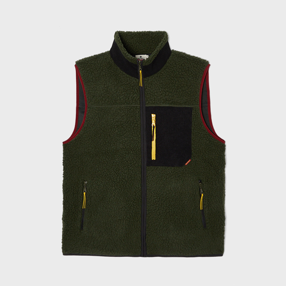Gilet Sherpa Unisex con Zip Kaki
