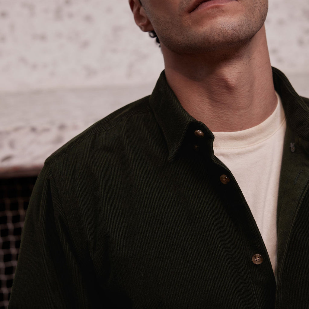 Forest Green Velvet Shirt