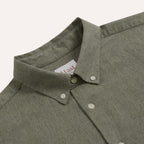 Chemise En Flanelle Vert Chiné À Microchevrons