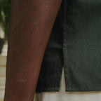 Chemise À Manches Courtes En Twill De Coton Vert Épicéa