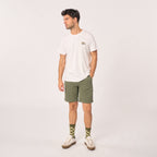 Bermuda shorts in 100% organic cotton - Khaki