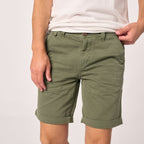 Bermuda shorts in 100% organic cotton - Khaki