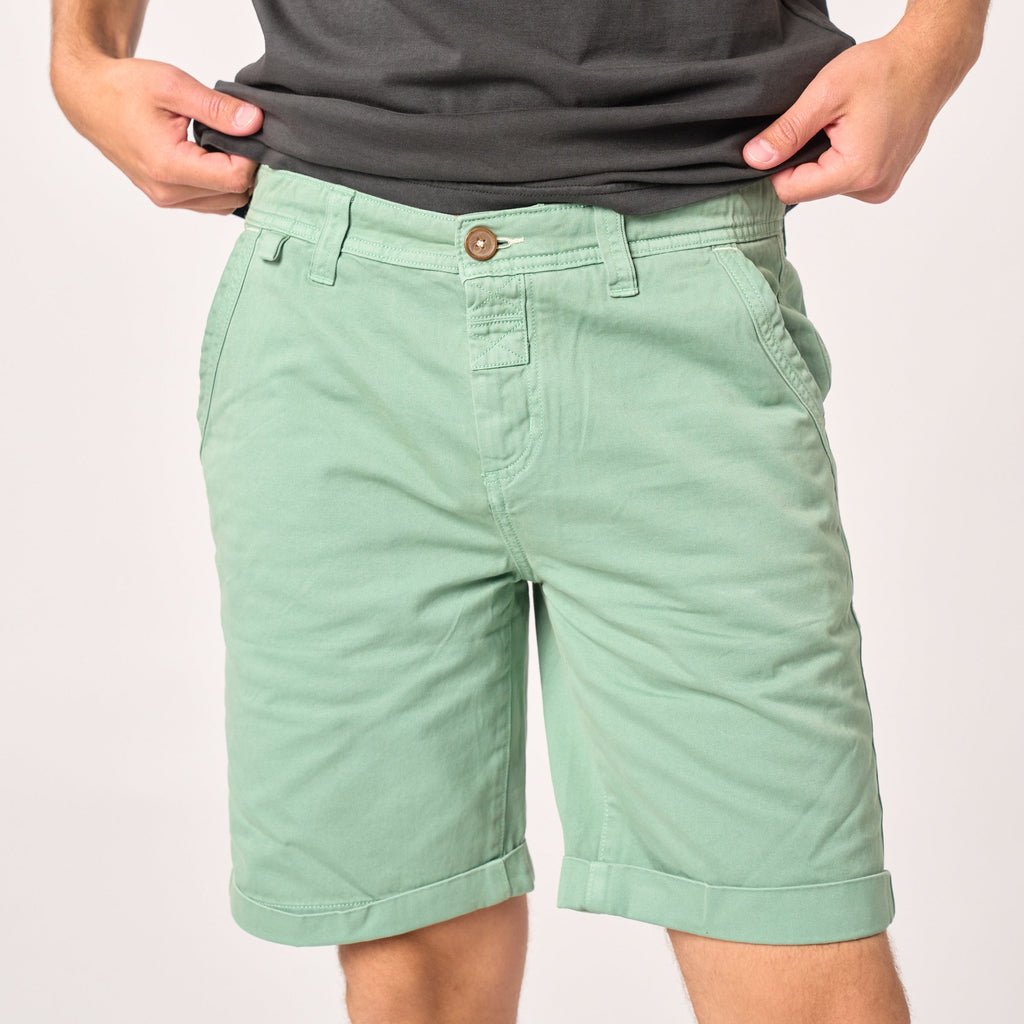 100% Organic Cotton Bermuda Shorts - Green