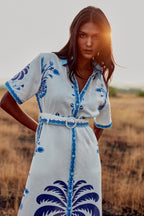 Vestido Chiara - Blue Palm Tree