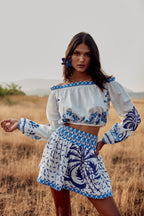 Falda Pia - Palmera Azul