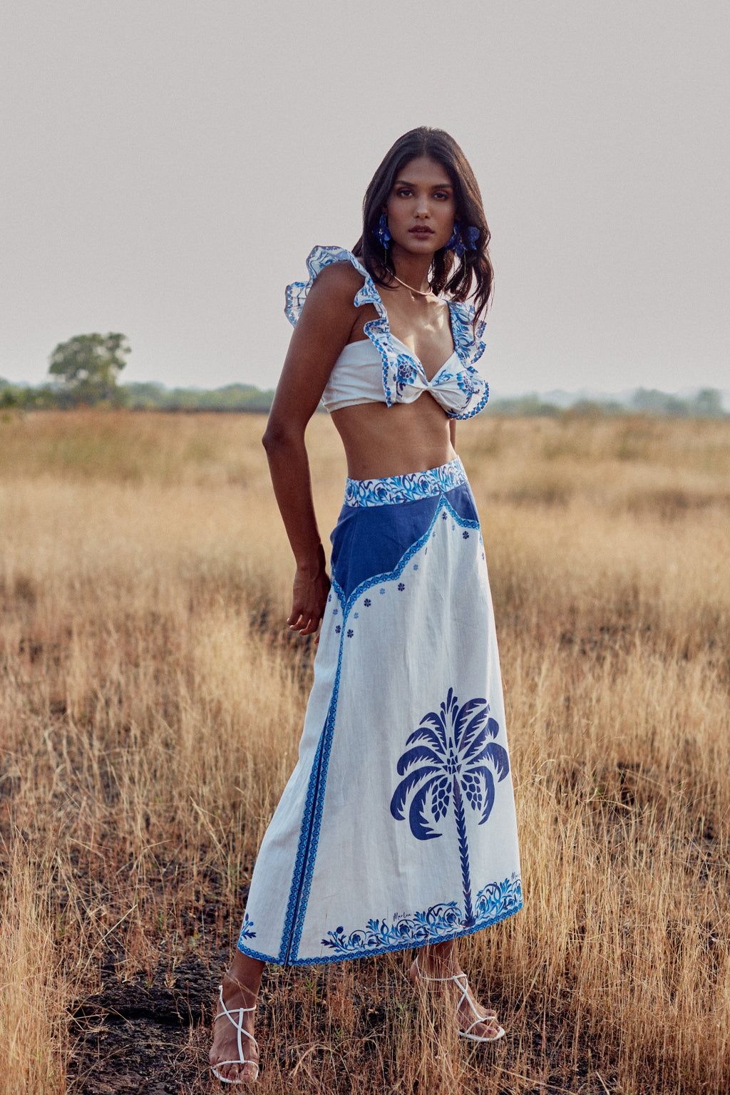 Top Zoe - Blue Palm Tree