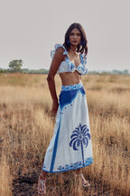 Top Zoe - Blue Palm Tree