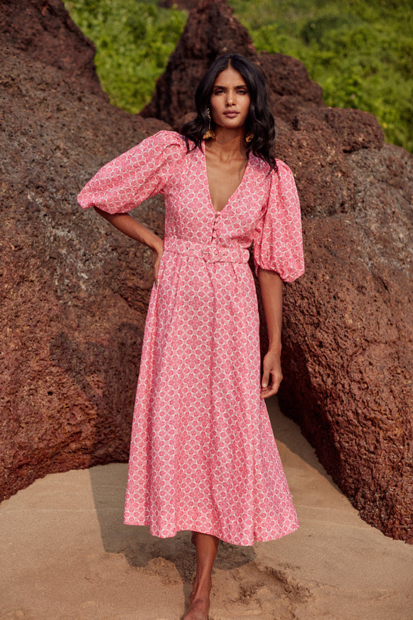 Svetlana Dress - Pink Lotus