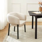 Abelia - Sillas - Terciopelo Tramado - Beige Y Patas Metal Negro