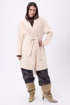 Manteau À Franges Sienna - Beige - Femme