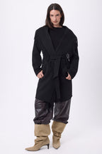 Manteau À Franges Sienna - Noir - Femme