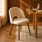 Simone - Lot De 2 Chaises - Bouclette - Blanc Cassé