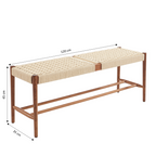 Motto - Hallway Bench - Solid Oak - Walnut and Rope