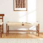 Motto - Hallway Bench - Solid Oak - Walnut and Rope