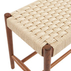 Motto - Hallway Bench - Solid Oak - Walnut and Rope