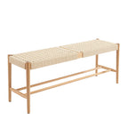 Motto - Entryway Bench - Solid Oak And Rope