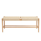 Motto - Entryway Bench - Solid Oak And Rope