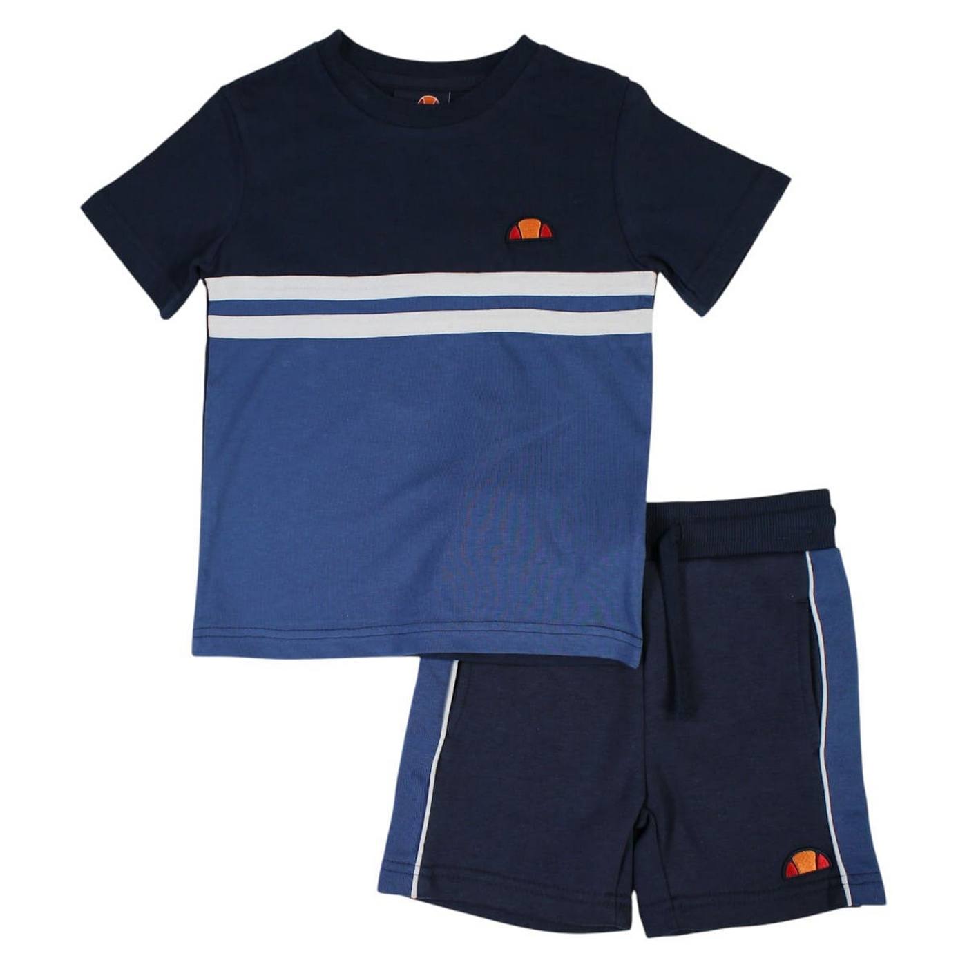 Pack De 2 T-Shirts Et Short Ellesse Garcon - Blanc/Marine