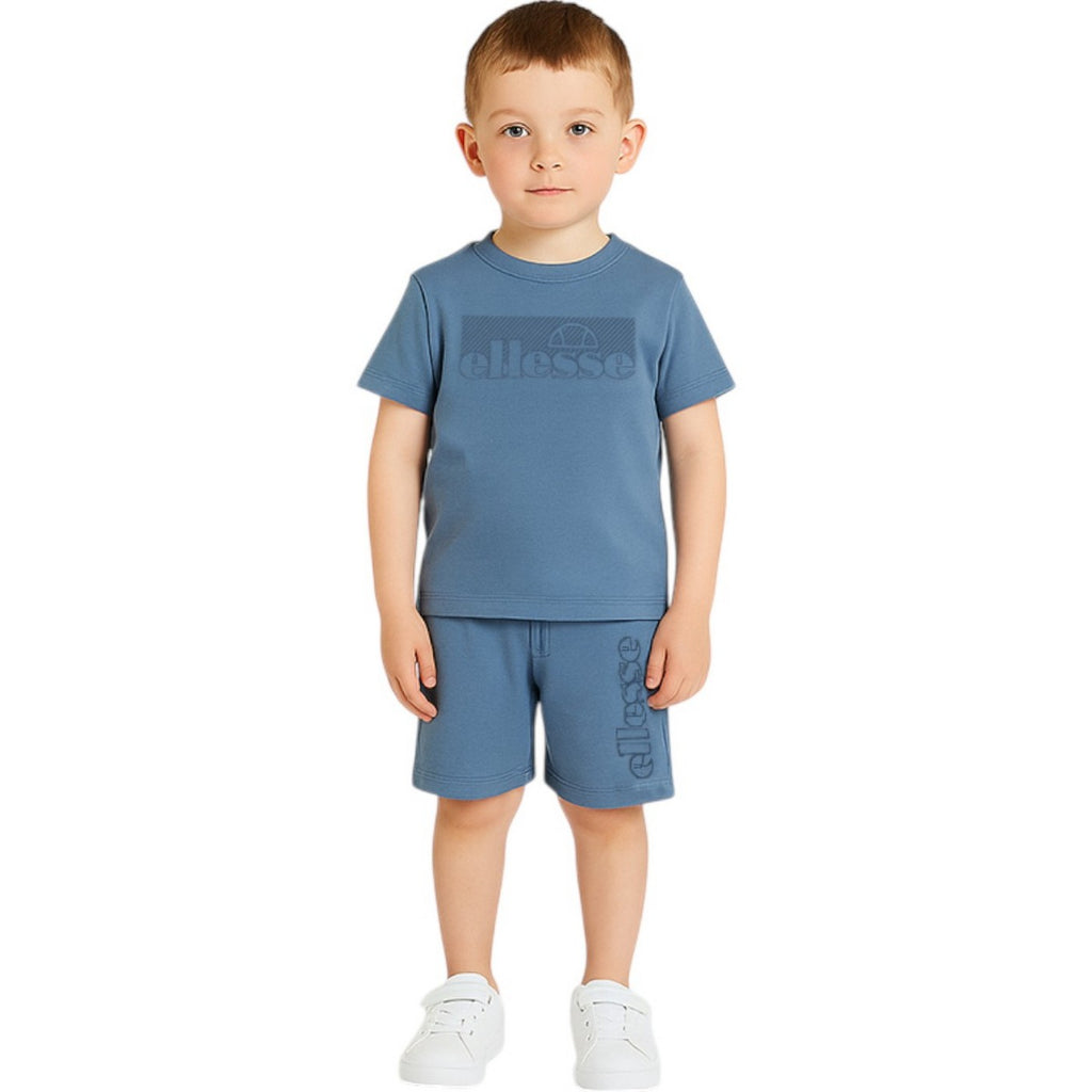 Pack De 2 T-Shirts Et Short Ellesse Garcon - Bleu/Blanc