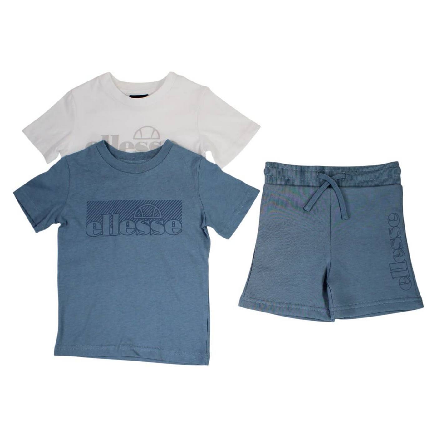 Pack De 2 T-Shirts Et Short Ellesse Garcon - Bleu/Blanc