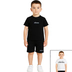 Pack de 2 Camisetas y Pantalones Cortos Ellesse Niño Negro/Blanco