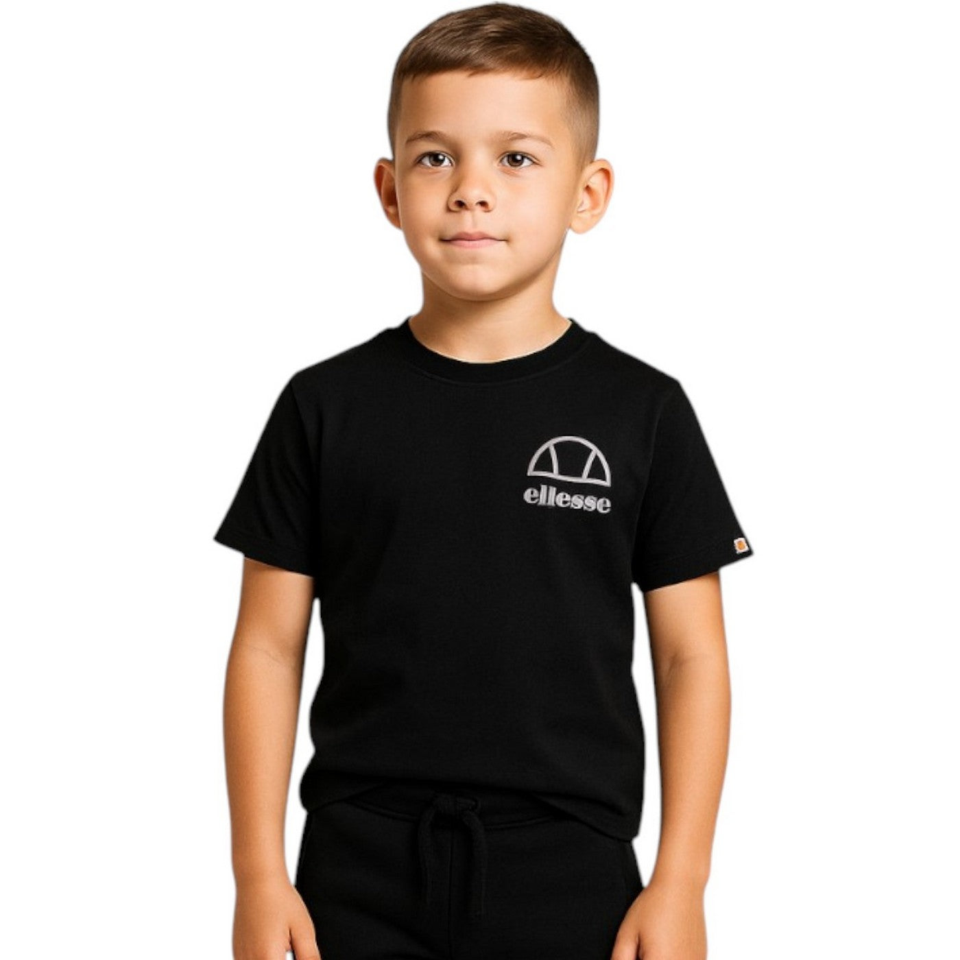 Pack de 2 Camisetas y Pantalones de Chándal Ellesse Niño Blanco/Negro