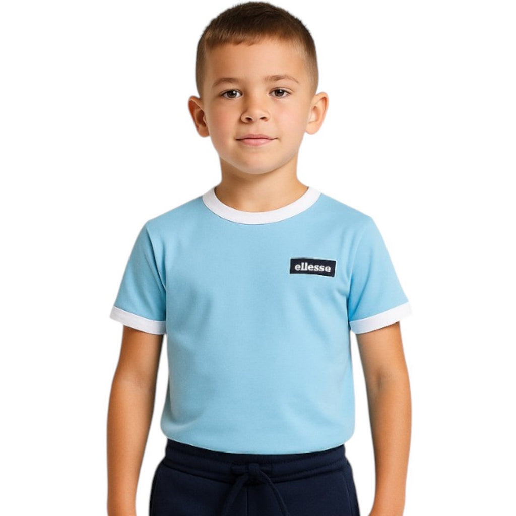 Pack de 2 Camisetas y Pantalones de Chándal Ellesse Niño Azul Marino/Azul