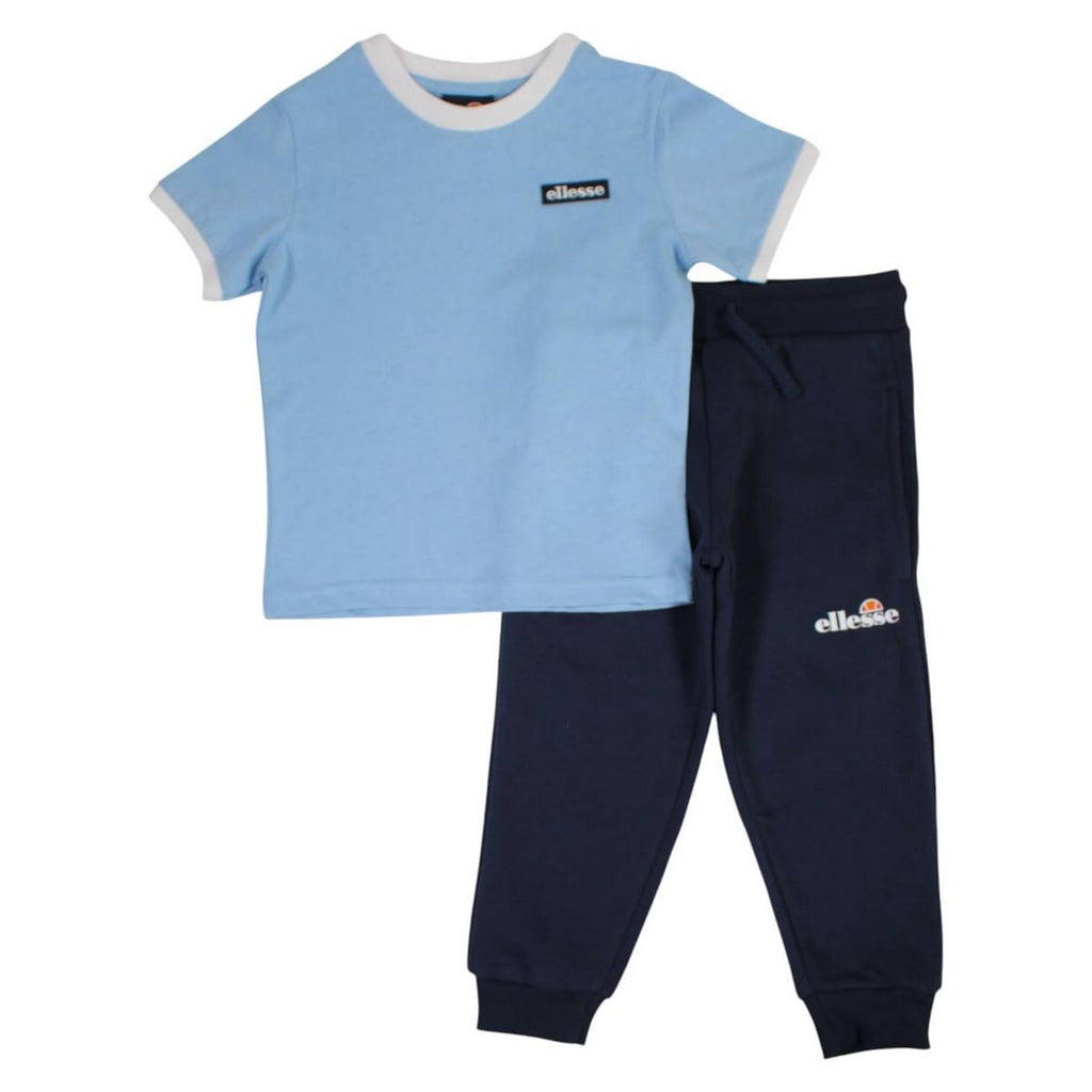 Pack de 2 Camisetas y Pantalones de Chándal Ellesse Niño Azul Marino/Azul