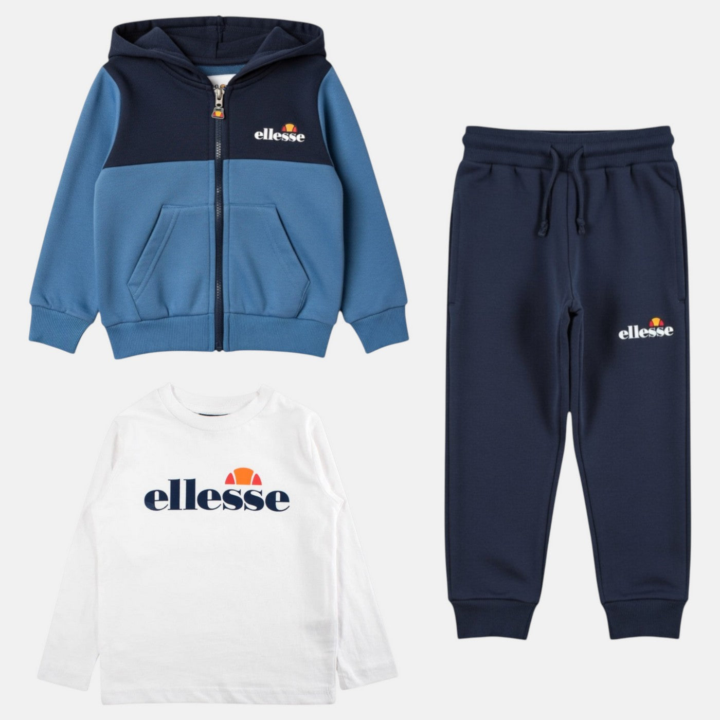 Ensemble 3 Pièces Ellesse Garcon Du 2 Au 7 Ans - Bleu