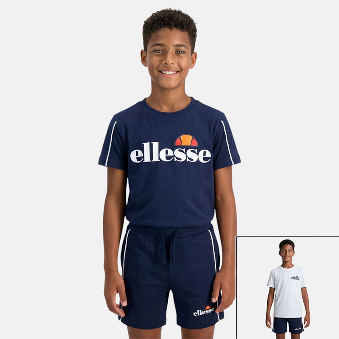 Pack De 2 T-Shirts Et Short Ellesse Garcon - Marine/Blanc