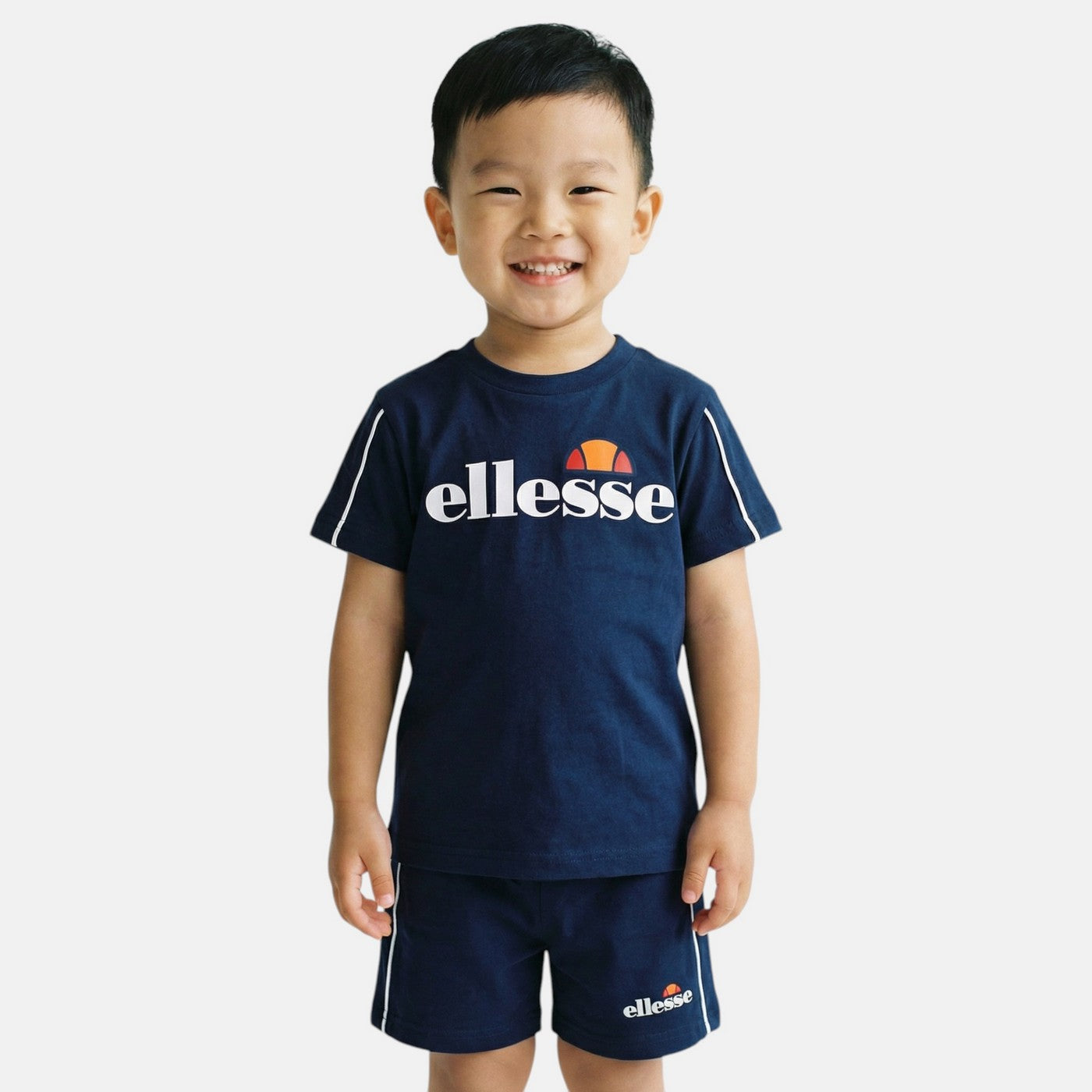 Pack of 2 Ellesse Boys' T-Shirts and Shorts - Navy/White