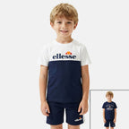 Pack de 2 Camisetas y Shorts Ellesse Niño Azul Marino