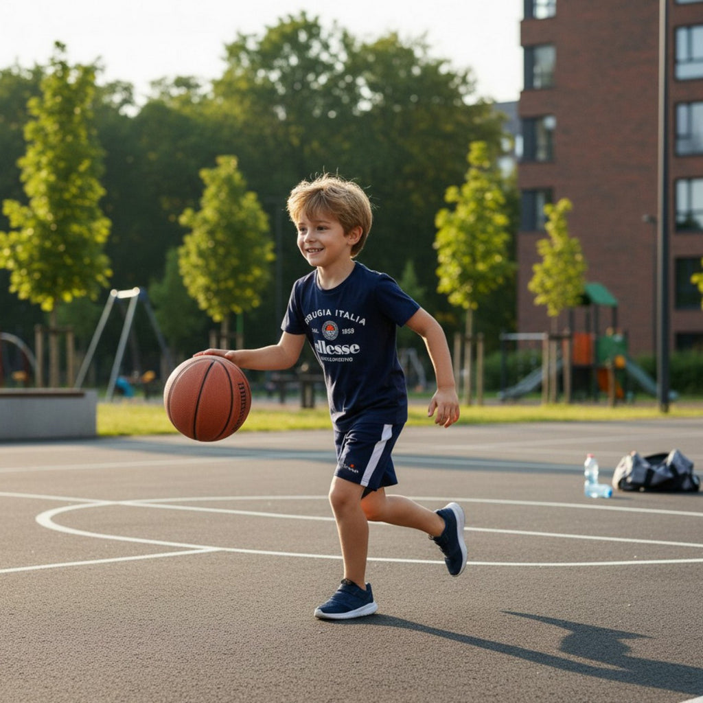 Pack de 2 Camisetas y Shorts Ellesse Niño Azul Marino