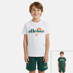 Pack de 2 Camisetas y Pantalones Cortos Ellesse Niño Blanco/Verde
