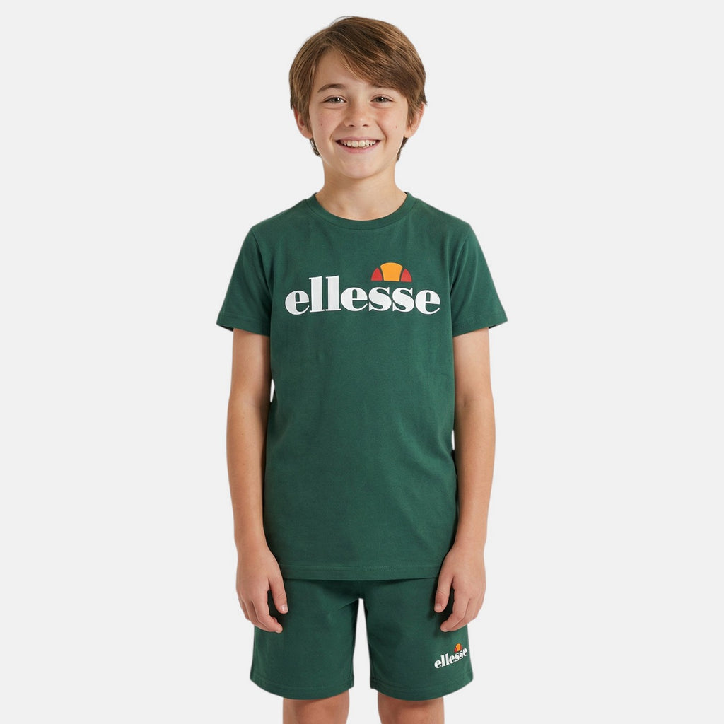 Pack de 2 Camisetas y Pantalones Cortos Ellesse Niño Blanco/Verde