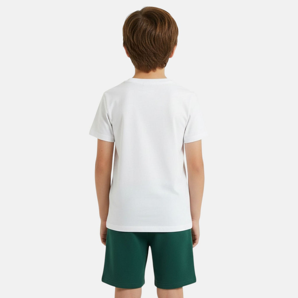 Pack de 2 Camisetas y Pantalones Cortos Ellesse Niño Blanco/Verde