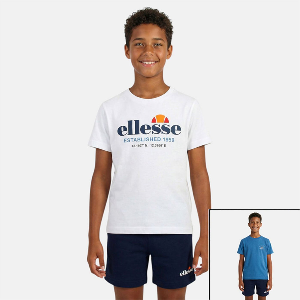 Pack De 2 T-Shirts Et Short Ellesse Garcon - Bleu/Marine