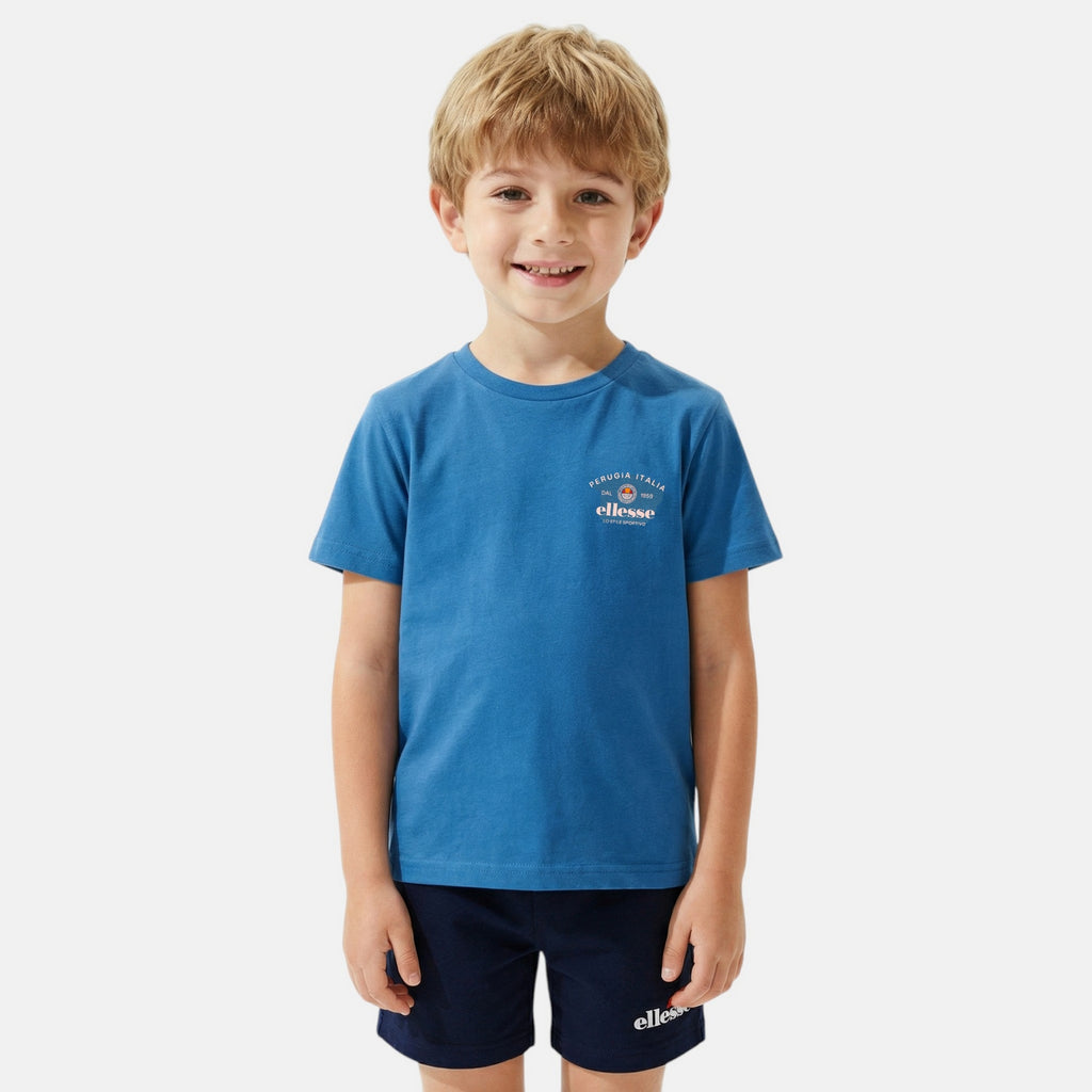 Pack of 2 Ellesse Boys' T-Shirts and Shorts - White/Navy