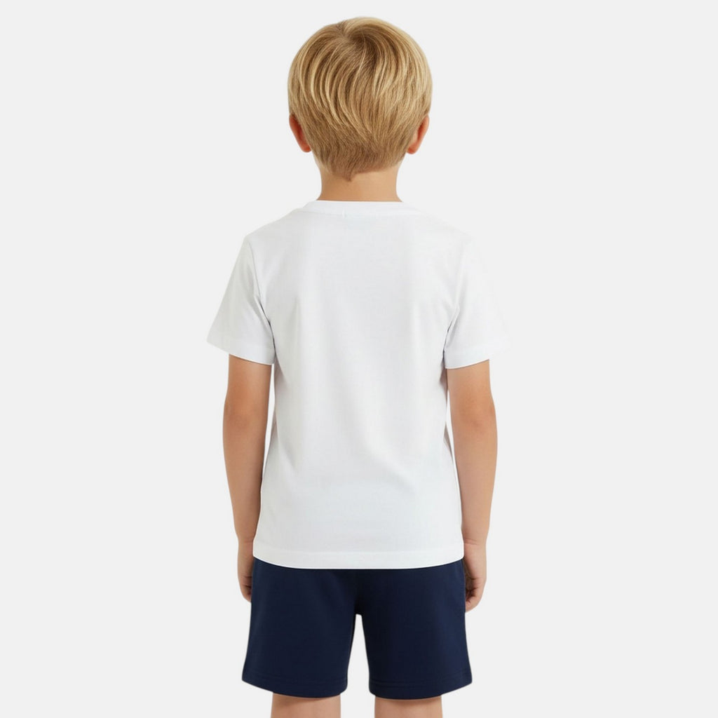 Pack of 2 Ellesse Boys' T-Shirts and Shorts - White/Navy