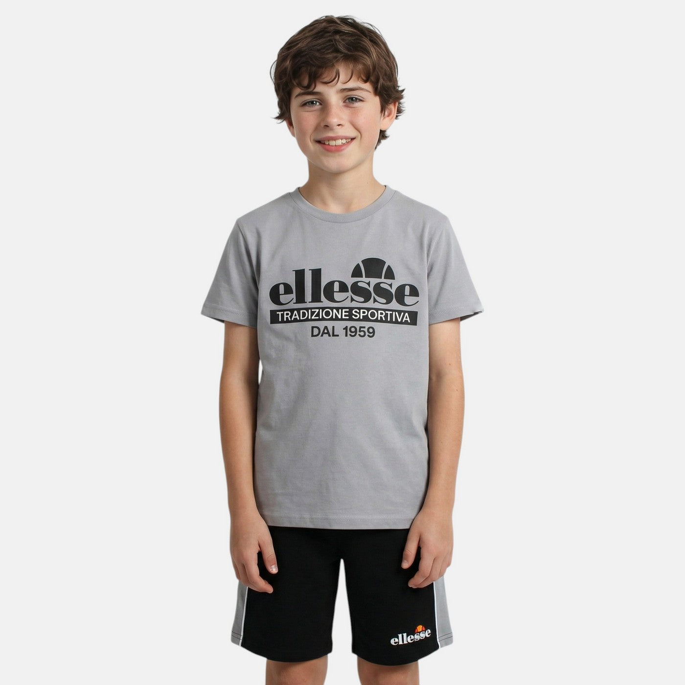 Pack De 2 T-Shirts Et Short Ellesse Garcon - Gris/Blanc