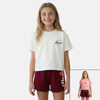 Pack Of 2 Ellesse Girls' T-Shirts And Shorts - Pink/White